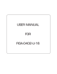 USER MANUAL FOR FIOA-0402-U-16