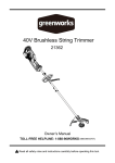 40V Brushless String Trimmer