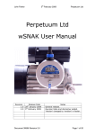 Perpetuum Ltd wSNAK User Manual