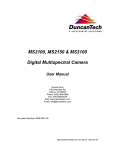 MS2100, MS2150 & MS3100 Digital Multispectral Camera User