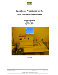 Operational Procedures for the Thin Film Stress Instrument