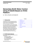 Sensorless BLDC Motor Control Using S12G240 Based on HVAC