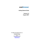 Getting Started Guide Version 2.4 August 2007