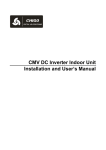 CMV DC Inverter Indoor Unit Installation and User`s Manual
