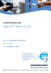 Open AT SDK v4.21b Customer Release Note