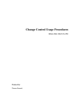 Change Control User Manual section