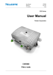 User manual: CXE880 Fibre node
