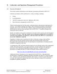 11. Laboratory and Specimen Management Procedures