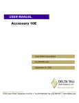 ^1 USER MANUAL ^2 Accessory 10E