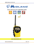 Owner`s Manual for the 74-250 Weather Radio www