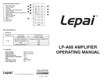 LP-A68 AMPLIFIER OPERATING MANUAL