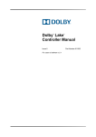 Dolby Lake Controller Manual