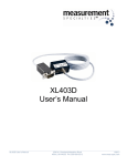 XL403D User`s Manual - Sensors - Measurement Specialties, Inc.