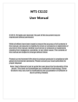 MTS CG132 User Manual
