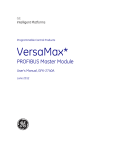 VersaMax PROFIBUS Master Module User`s Manual