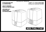 Air-O-Swiss 7145 Ultrasonic Humidifier User Manual | Sylvane