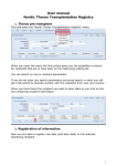 User manual Nordic Thorax Transplantation