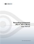 Recording Component: RC-P / RC-I / RC-C