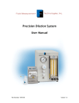 Precision Dilution System User Manual - Kanomax FMT, Inc.