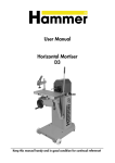 User Manual Horizontal Mortiser D3