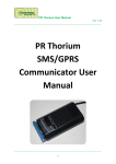 PR Thorium SMS/GPRS Communicator User Manual
