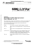 Errata to MCF5206e ColdFire Microprocessor User`s Manual, rev. 3.0