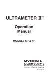 Myron L Meters Ultrameter II Water Level Meter User Manual