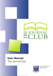 User Manual The Journal Club - JBI Journal Club