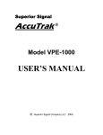 VPE-1000 Manual - Superior Signal Company Inc.