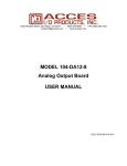 MODEL 104-DA12-8 Analog Output Board USER MANUAL