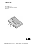 ABB RCNA-01 ControlNet Fieldbus Adapter Modules User`s Manual