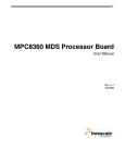 MPC8360 MDS Processor Board