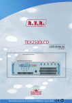 TEX2500LCD - RVR Elettronica SpA Documentation Server