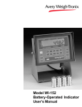 Model WI-152 Battery-Operated Indicator User`s Manual