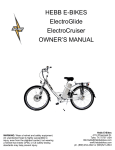 ElectroGlide/ElectroCruiser User`s Manual