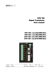 STR 100 Signal Transducer User manual