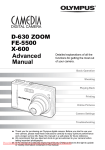 Olympus Camedia FE-5500 User Guide Manual pdf