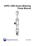 VHPC-1000 Metering Pump Manual