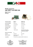 Radio receivers type DB317 and DBR1-M4 User manual