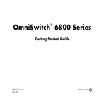 OmniSwitch 6800 Series Getting Started Guide