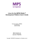 Linux for the MIPS® Malta™ Development Platform User`s Guide
