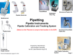 Pipetting: Single/Multi channel, Electronic, Calibration System