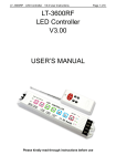 LT-3600RF LED Controller V3.00 USER`S MANUAL