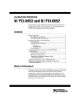 NI PXI-6653 and NI PXI-6652 Calibration Procedure