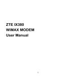 ZTE IX380 WiMAX MODEM User Manual