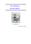 4-In-1 MFP Series Fax User`s Manual