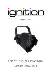 LED STUDIO PAR PLATINUM 20X3W PWM RGB