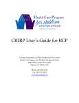 CHIRP User`s Guide for HCP - Colorado Health and Environmental