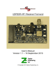 UDPSDR-HF1 User`s Manual - Zephyr Engineering, Inc