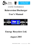 Reinversion Discharger User`s Manual Energy Recyclers Ltd